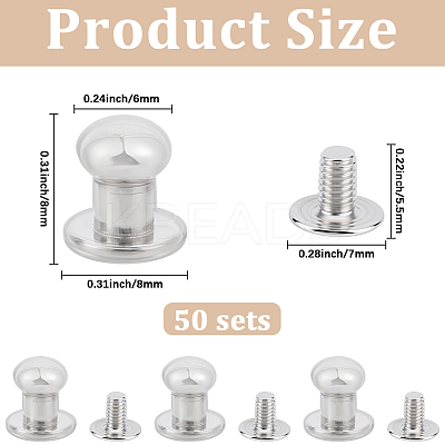 50Pcs Alloy Round Head Knobs for Small Jewelry Box Making DIY-GF0012-49P-1