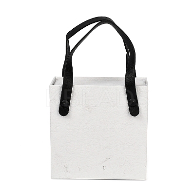PU Jewelry Set Drawer Boxes with Square Sponge Inside and Texture Paper Rectangle Jewelry Bags LS-ABAG-B009-02B-1