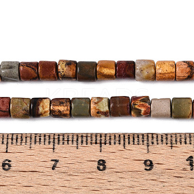 Natural Polychrome Jasper/Picasso Stone/Picasso Jasper Beads Strands G-T141-87B-1