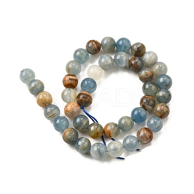 Natural Blue Calcite Beads Strands G-H312-C02-10mm-1
