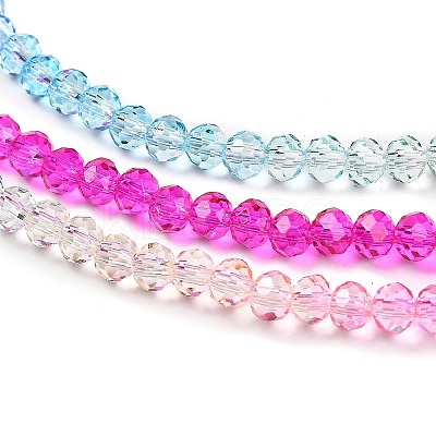 Transparent Painted Glass Beads Strands X1-DGLA-A034-T3mm-A14-1