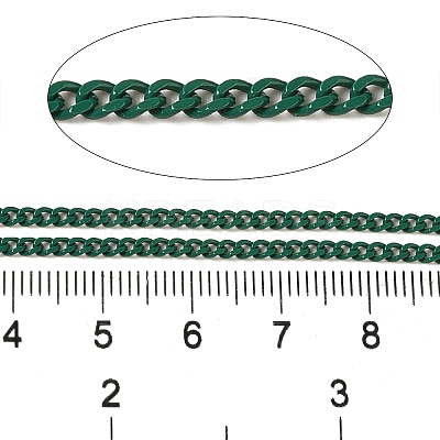 Spray Painted 304 Stainless Steel Curb Chains STAS-B067-05A-07-1