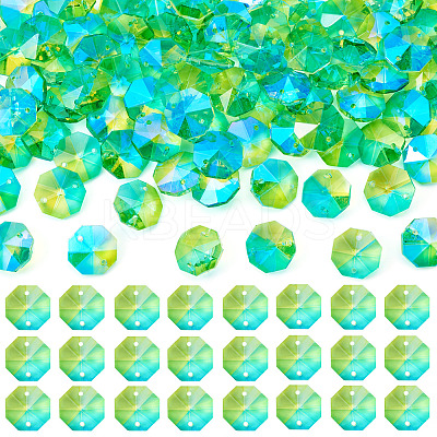 90Pcs Electroplated Glass Connector Charms EGLA-TA0002-90B-1