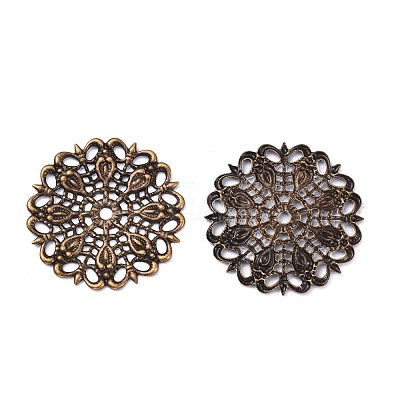 Brass Vintage Filigree Findings KKC-Q006-AB-1