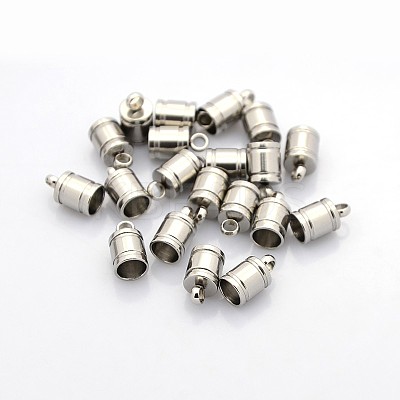 Tarnish Resistant 201 Stainless Steel Cord Ends STAS-N034-05-1