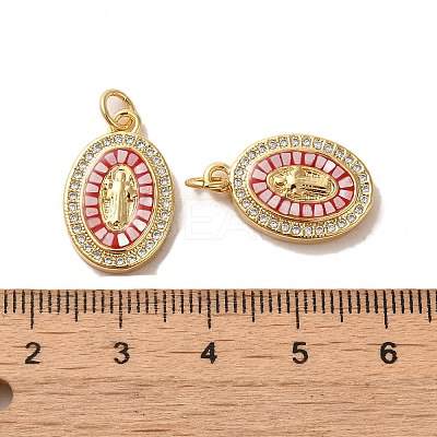 Brass Micro Pave Cubic Zirconia Pendants KK-D096-23G-1