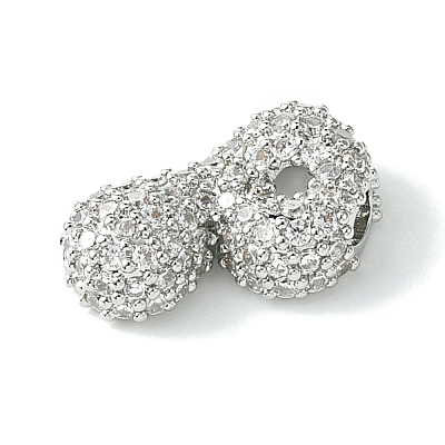 Rack Plating Brass Clear Cubic Zirconia Pendants KK-S378-01P-P-1