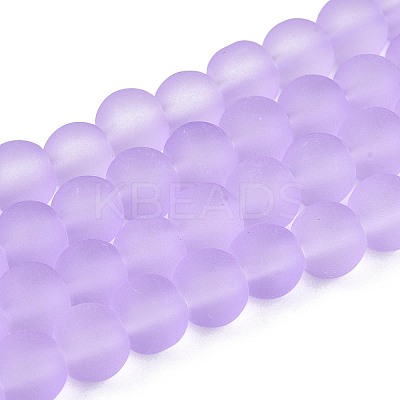 Baking Paint Transparent Glass Bead Strands LS-GLAA-S031-6mm-25-1