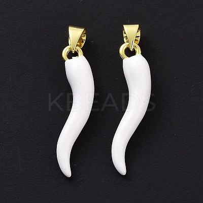 Rack Plating Brass Enamel Charms KK-C008-19G-03-1