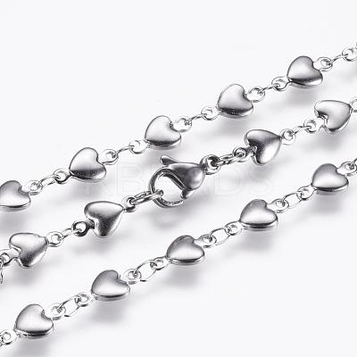 Non-Tarnish 304 Stainless Steel Chain Necklaces STAS-P164-11P-1