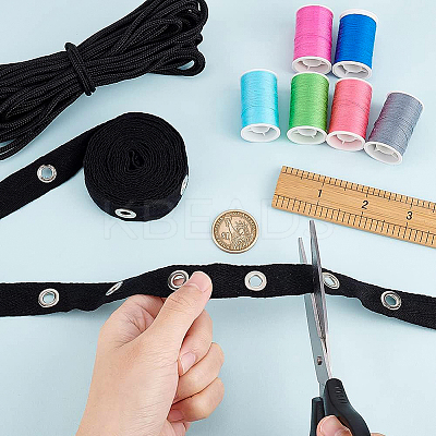 DIY 10 Yards Polyester Braided Ribbons SRIB-BC0001-07-1