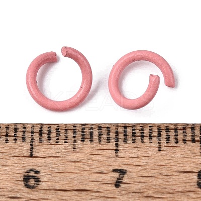 Spray Painted Iron Open Jump Rings IFIN-T017-04B-22-1