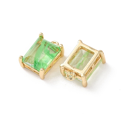 Brass Glass Charms KK-Z141-12G-1