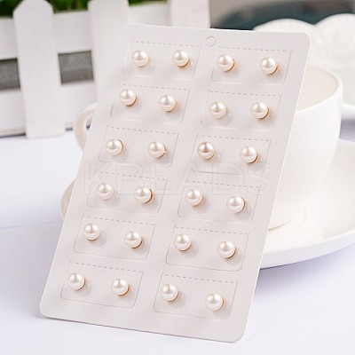 304 Stainless Steel Acrylic Bead Ball Ear Stud EJEW-P076-06-A-1