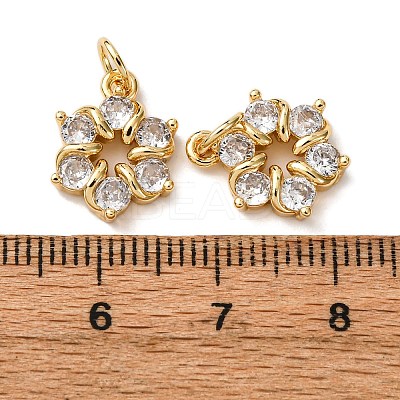 Brass Pave Cubic Zirconia Pendants KK-A270-10G-1