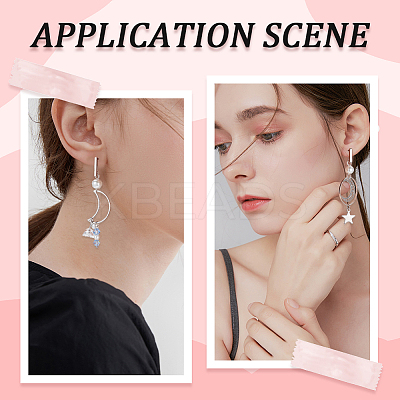 80Pcs 2 Size Rectangle 304 Stainless Steel Stud Earring Findings STAS-SC0008-55-1