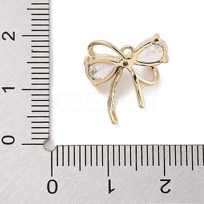 Brass with Clear Cubic Zirconia Pendants LS-KK-Z061-22G-1
