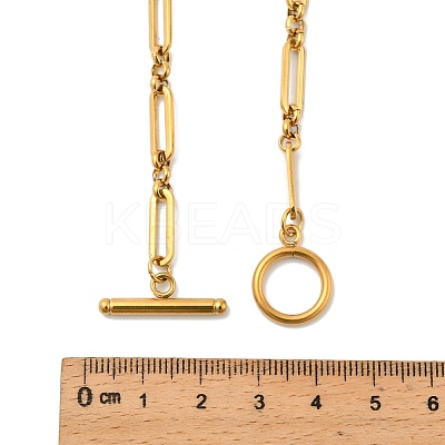 5MM 304 Stainless Steel Oval Link Chain OT Necklaces for Women LS-NJEW-A059-04G-1