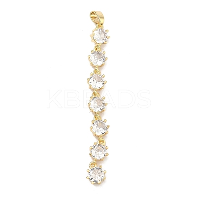 Brass Micro Pave Cubic Zirconia Big Pendants KK-A285-05G-1