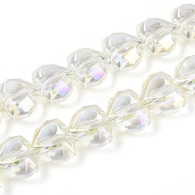 Electroplate Transparent Glass Beads Strands EGLA-B012-AB12-1