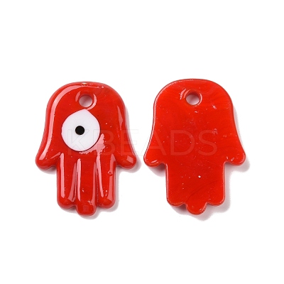 Handmade Evil Eye Lampwork Pendants LAMP-O018-02E-1