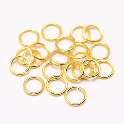 Brass Open Jump Rings KK-E711-050-4mm-G-NR-1