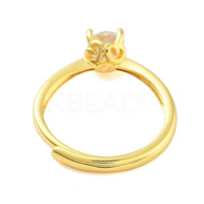 Clear Cubic Zirconia Adjustable Rings RJEW-L120-018G-03-1