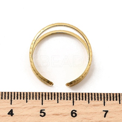 304 Stainless Steel Adjustable Open Cuff Rings for Women RJEW-U062-01A-G-1