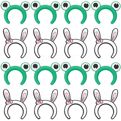 116Pcs 2 Styles Rabbit/Frog Food Grade Silicone Focal Beads SIL-SC0002-34-1