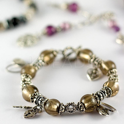 450Pcs 9 Styles  Tibetan Style Alloy Flower Bead Caps TIBE-GO0001-01-1