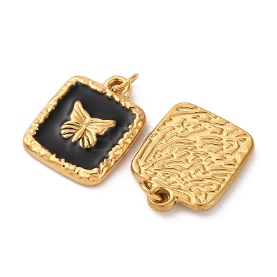 304 Stainless Steel Enamel Pendants STAS-U061-37G-A02-1