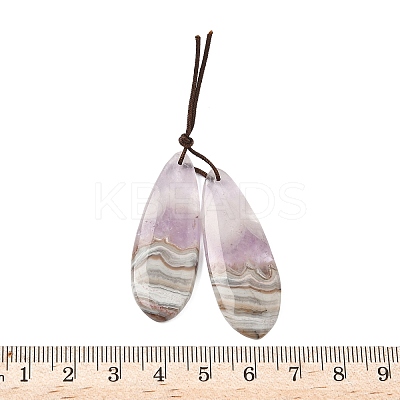 Natural Amethyst Lace Agate Pendants G-A244-09A-1