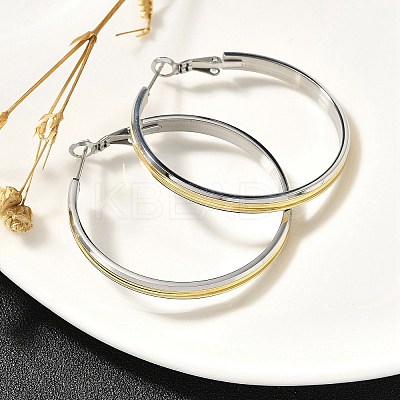 304 Stainless Steel Hoop Earrings for Women EJEW-C096-43GP-04-1
