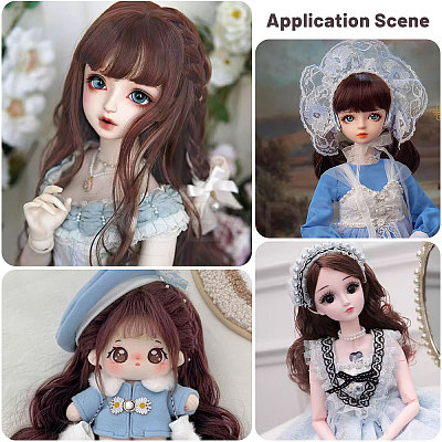 Artificial Wool Doll Wig Hair AJEW-WH0609-186D-1