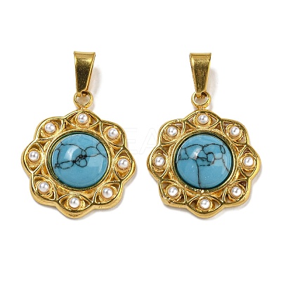 Synthetic Turquoise Pendants STAS-U024-16G-05-1