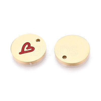 304 Stainless Steel Enamel Charms STAS-T064-69G-01-1