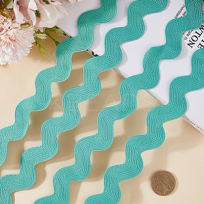 9 Yards Polyester Wavy Fringe Trim Ribbon OCOR-XCP0002-94D-1