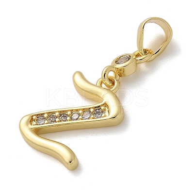 Brass Micro Pave Cubic Zirconia Pendants KK-M319-02G-Z-1
