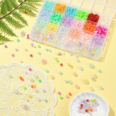 848Pcs 21 Styles Acrylic Beads OACR-FS0001-59-1