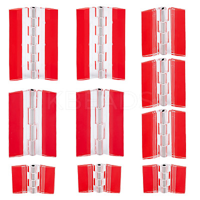 10Pcs 4 Styles Acrylic & Stainless Steel Self Adhesive Hinge FIND-BC0014-38-1