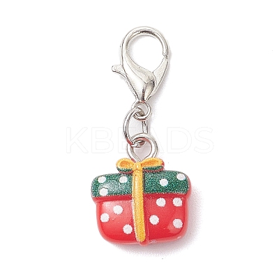 Christmas Resin Pendant Decorations HJEW-JM04299-1