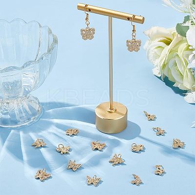 16Pcs 8 Style Alloy Rhinestone Charms ALRI-AR0001-06-1