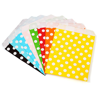 40Pcs 8 Colors Kraft Paper Bags CARB-TA0001-07-1