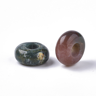 Natural Indian Agate European Beads X-G-Q503-03-1