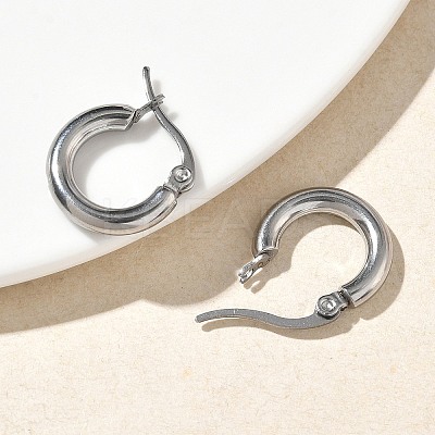 304 Stainless Steel Hoop Earrings for Women EJEW-A159-01P-1