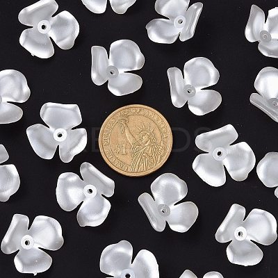 Flower Imitation Pearl Acrylic Bead Caps LS-OACR-L004-7226-1