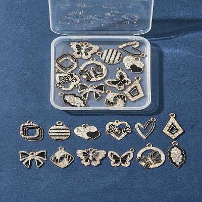 24Pcs 12 Styles Alloy Enamel Pendants ALRI-FS0001-04-1
