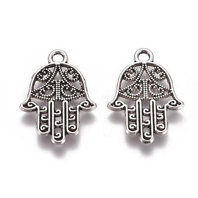 Tibetan Style Alloy Pendants X-TIBE-A36057-AS-RS-1