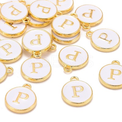 Golden Plated Alloy Charms LS-ENAM-S118-01P-1
