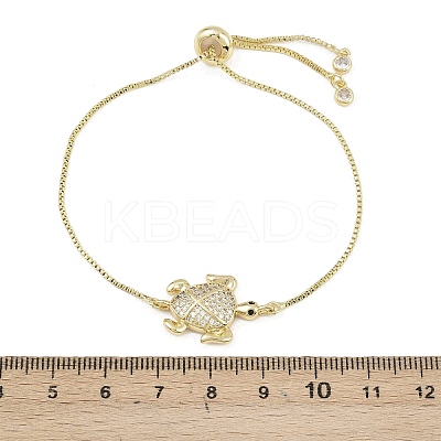 Ocean 304 Stainless Steel Micro Pave Cubic Zirconia Slider Bracelets LS-BJEW-K291-06G-1